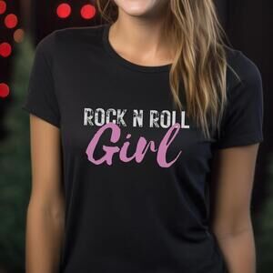 Rock N Roll Girl T-Shirt Musician Music Fan Gift